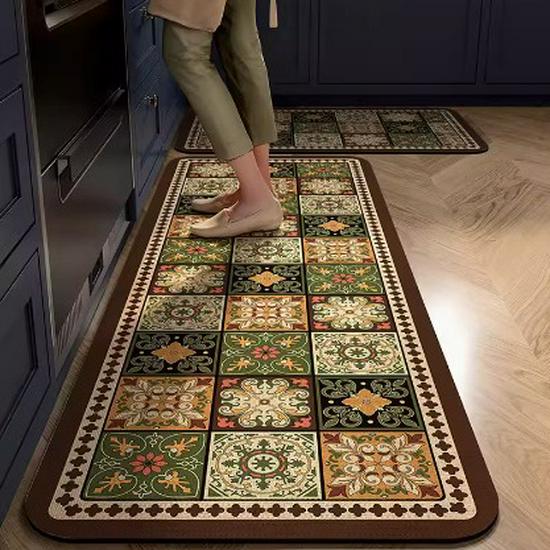 New Chinese Style Non-Slip Diatom Mud Tea Mat: Absorbent, Anti-Scalding Kitchen Drain and Insulation Pad