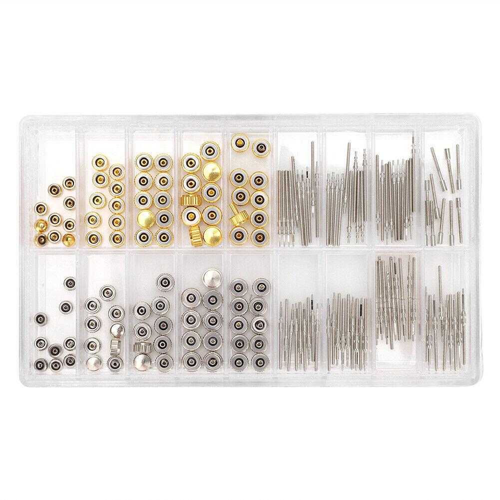 Watch Stem Extender + Crowns Accessory Repairing Replacement Tool Kit W/ Box