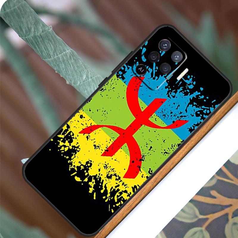 Amazigh Berber Flag For OPPO A17 A16 A15 A79 A58 A78 A98 A74 A94 A77 A5 A9 A96 A76 A52 A72 A53S A54S A57S Case
