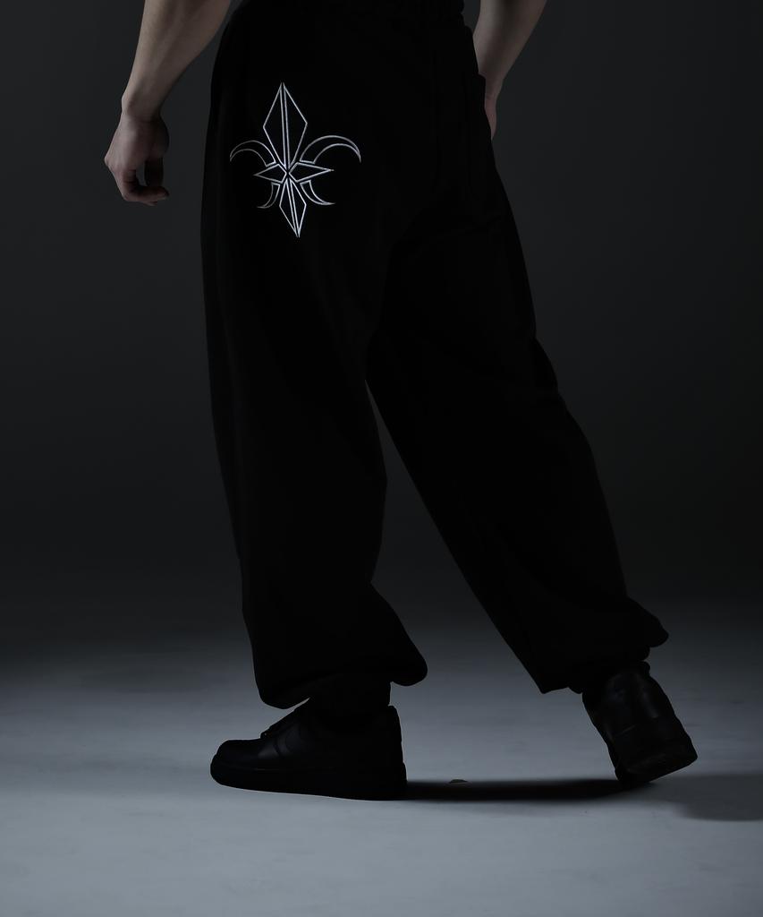 CARMID Wide Sweat Logo Pants [Black]