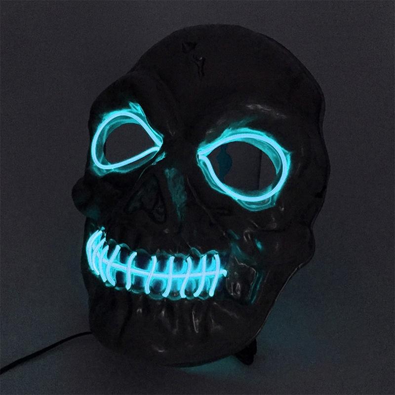 Premium Face Mask With Led Light Ideal For Halloween Dance Party Cosplay Decor