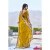 Real Modeling Collection – Premium Satin Chiffon Saree with Heavy Embroidery & Latkan Work