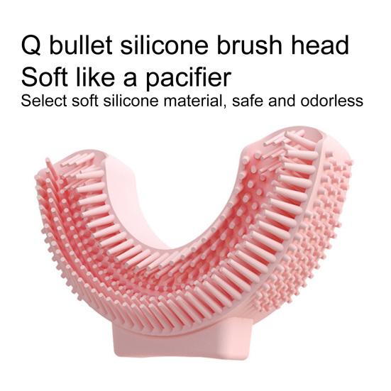 Spazzolino per bambini Materiale per uso alimentare Rimuovi le macchie dei denti A forma di U Bocca intera Pulizia dei denti Spazzolino per bambini