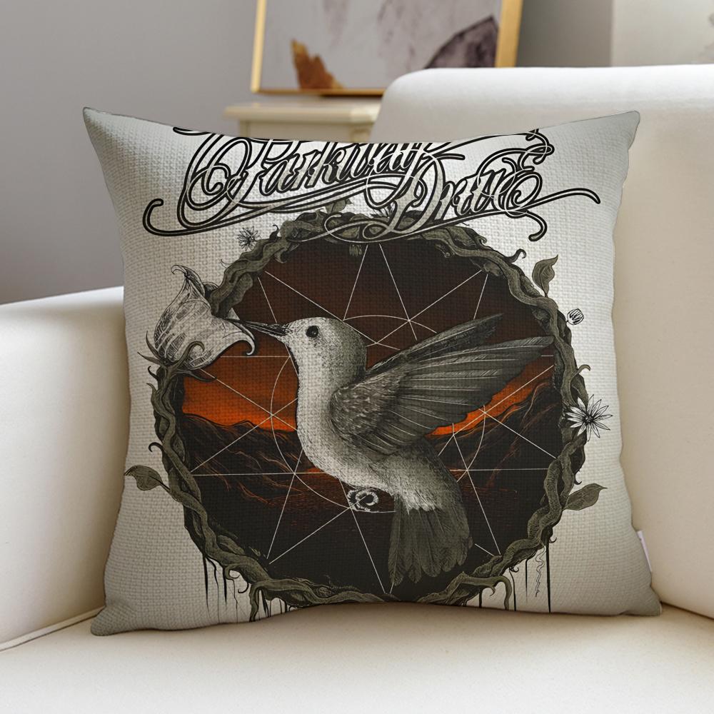 

Metal PParkway DriveS Cushion Cover Breathable and skinfriendly linen pillowcase square removable and washable cushion 30X30cm