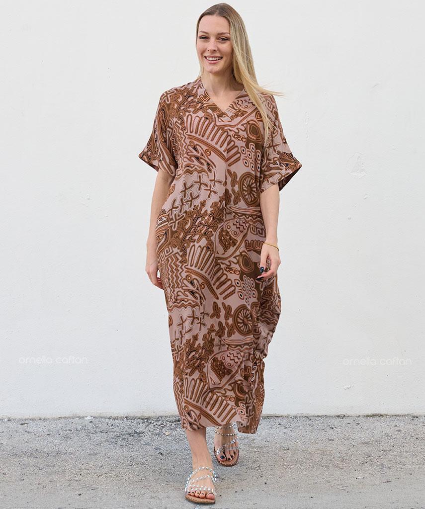 Summer Plus Size Loose Fit Vacation V-Neck Short Sleeve Maxi Dress Women Beach