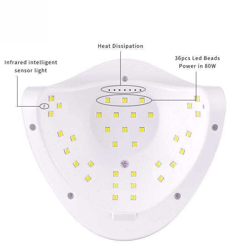 120W High Power Nail UV LED Lamp, Professional Nail Dryer Light Curing Machine for Nail Salon