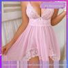 European & American Lace Mesh Lingerie Nightgown Set Plus Size