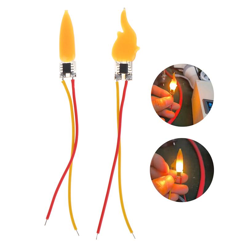 2/5/10Pcs Flame Light Bulbs 2200K Diode Flame Led Filament 3V Led Flame Effect Light Bulb For Newyear Christmas Party Decor