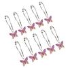 10Pcs Colorful Acrylic Butterfly Shower Curtain Rings Rusts Resistant Decorative Curtain Hooks for Bathroom Accessories