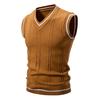 Men's V-neck Vest Knitted Vest Bottoming Shirt Men And Women Fashionable Couple Outer Wear Peach Heart Collar Vest