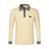 Spring And Autumn Men'S Long Sleeve Polo Shirt Classic Business Office T-Shirt Male Street Casual Fashion Solid Color Top
