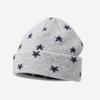 Autumn and winter star jacquard knitted cold hat women's plush warm wool hat big head circumference American retro crimped stacking hat
