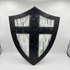 Scut Medieval din Lemn, Scut de Cavaler Cruciat Făcut Manual, Scut Tip Heater cu Cruce Teutonică pentru LARP Cosplay, Decor de Perete Gata de Luptă Cadou