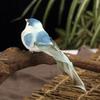 12pcs/lot Simulation Bird Garden Ornament Crafts Colorful Artificial Birds Feather with Clips Iron Wire Yard Decoration LS