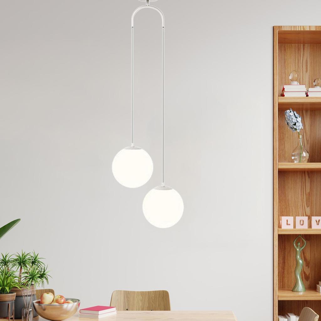 Ball Chandelier with Glass Shade And E27 Base for Indoor