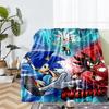 Custom Name Sonic Theme Printed Blanket - Perfect for Couch, Bed, Travel & Outdoor Use | Machine Washable, Cozy & Durable.