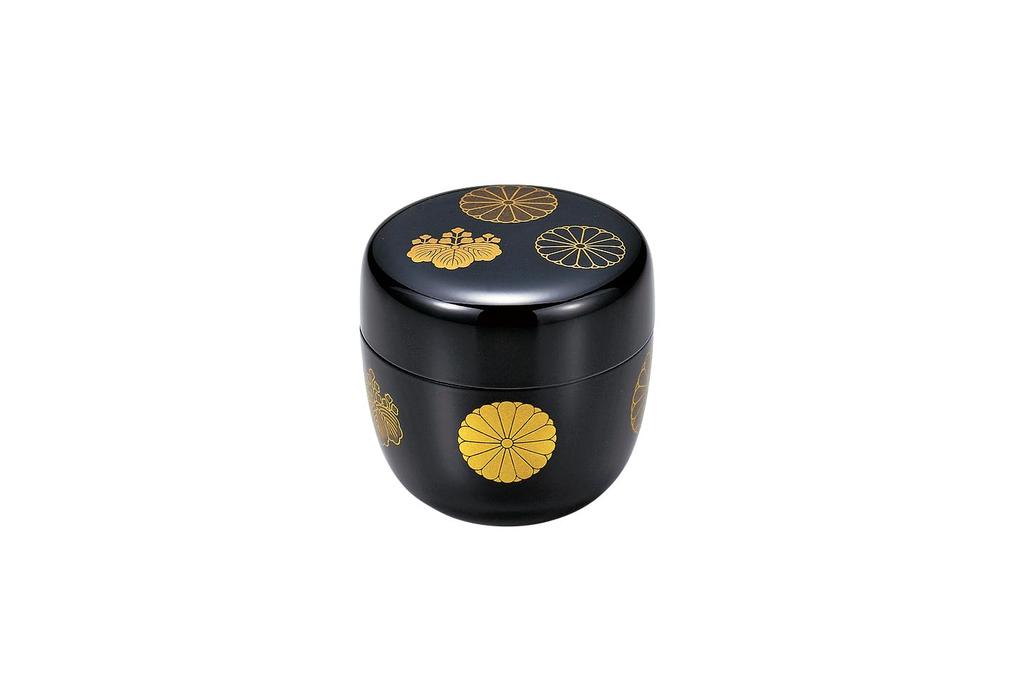Nakatani Brothers Company Yamanaka Lacquerware Natsume Inner Kodaiji Black 2.2cm (with Lid) 37-3305