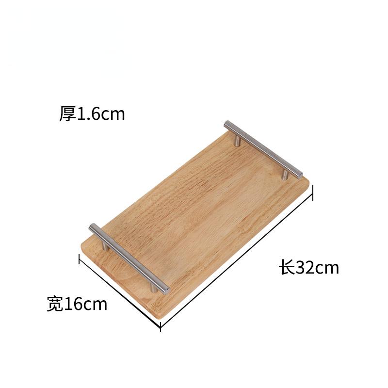 

Прямоугольный деревянный поднос с металлической ручкой, поднос для хранения, сервировочная тарелка, подносы для чая, форма для торта, десертная тарелка, тарелки для суши, органайзер для тарелок