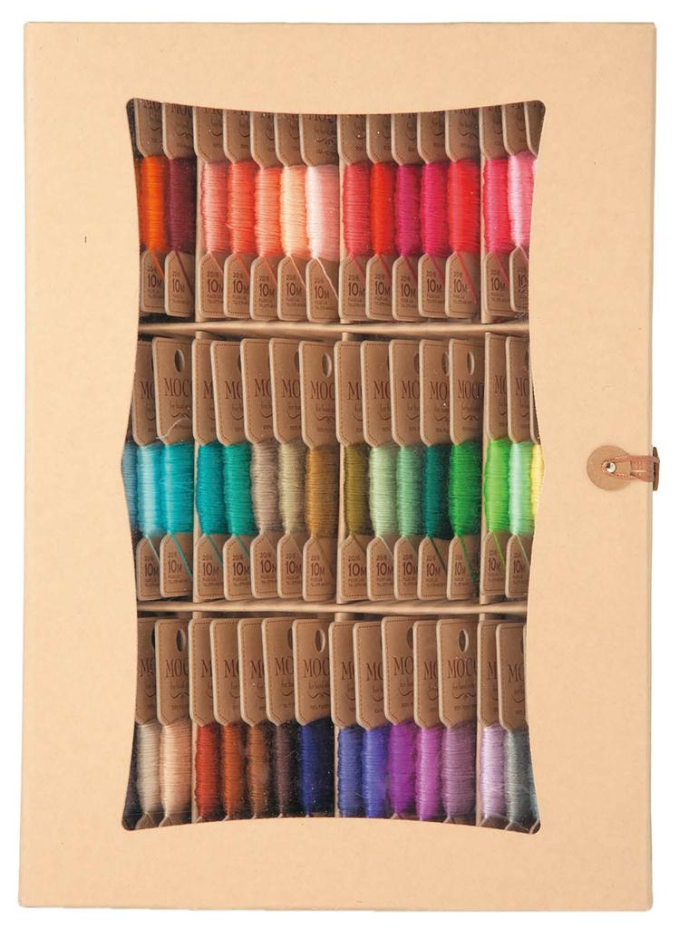 FUJIX MOCO Paper Box Set A 10m 60 Colors All Colors Standard Color Hand Sewing Thread