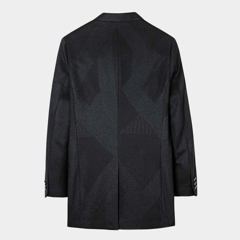 TRIES Men's Mid-Length Wool Blend Overcoat