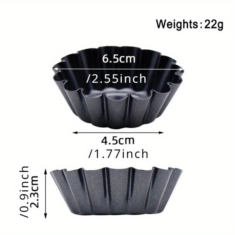 Carbon Steel Egg Tart Mold 3PCS Non Stick Thickened Chrysanthemum Lace Cake Pudding Baking Pan Set