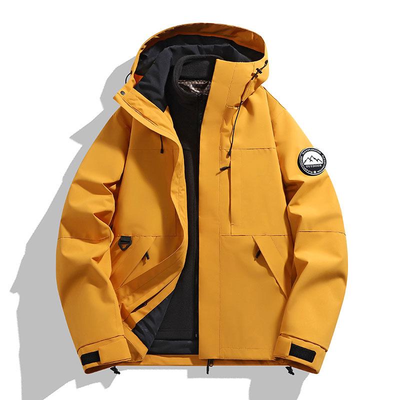 Unisex 3-in-1 Shell Jacket: Windproof, Waterproof, and Stylish for Autumn/Winter Outdoor Activities 5XL