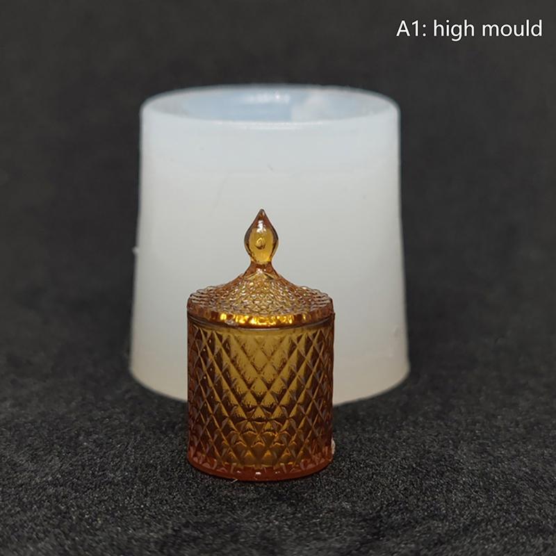 Dollhouse Miniature Mug Cups Food Jar Silicone Mold Dollhouse Diy Tableware Dolls House Accessories Kids Pretend Play Toys