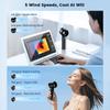 Portable Handheld Fan 4000mAh Battery Operated Cooling Fan 5 Speed Adjustable Small Desktop Fan With Digital Display