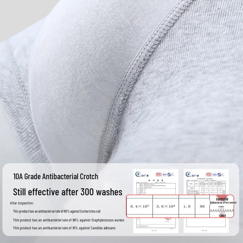 FitonTon Herren Reine Baumwolle Antibakterielle Boxershorts 3er-Pack