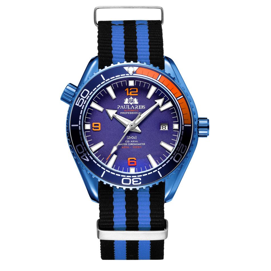 Paulareis Fully Automatic Mechanical Luminous Classic Canvas Strap Men's Watch