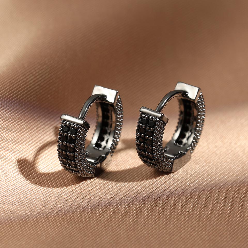 Luxury Cubic Zirconia Gold Color Zircon Hoop Earrings For Women Luxury Circle Crystal Girls Party Zircon