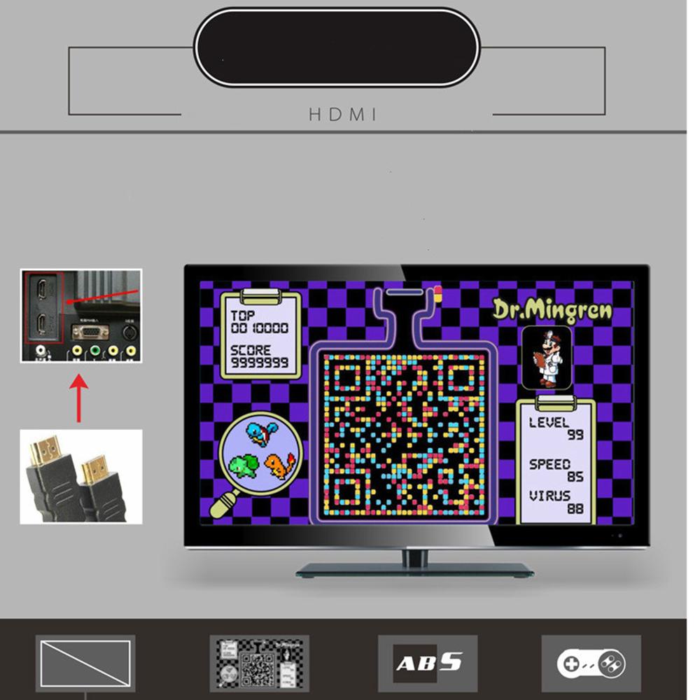 NES Mini Game Machine 621 Built-in Non-repetition Games Two Handles EU Plug