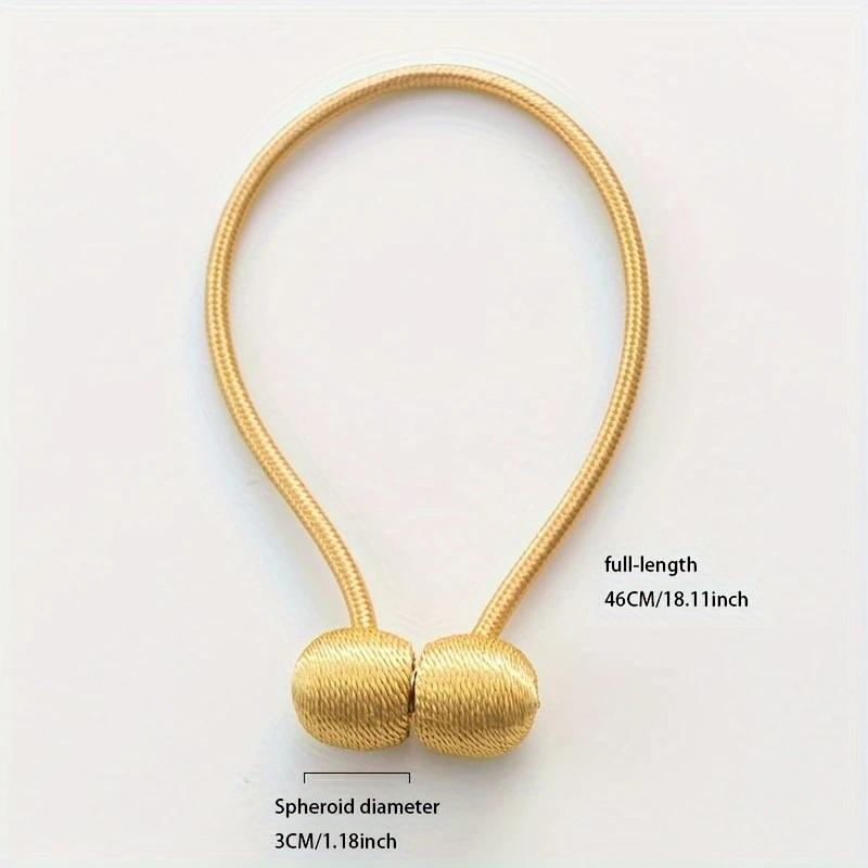 (2-piece Set) Magnetic Curtain Buckle, Simple and Stylish Headphone Magnetic Hook, No Need for Punching or Installation