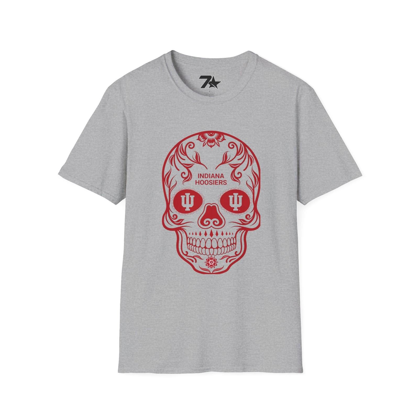Indiana Hoosiers Skull Playoffs Mindset T-Shirt | We Hard To Kill S разноцветный