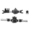RC Car Front Rear Axle Black Stainless Steel Aluminum Alloy Anodized RC Front Rear Axle Set for SCX10 PRO