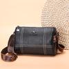 New women's bag wide shoulder strap retro soft leather pillow bag fashionable large capacity shoulder messenger bag