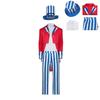 The Purge Anarchy Uncle Sam Costume Set With Star Print For Cosplay Events