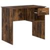 Desk Smoked Oak Finish 90 x 49 x 75 cm Engineered Wood