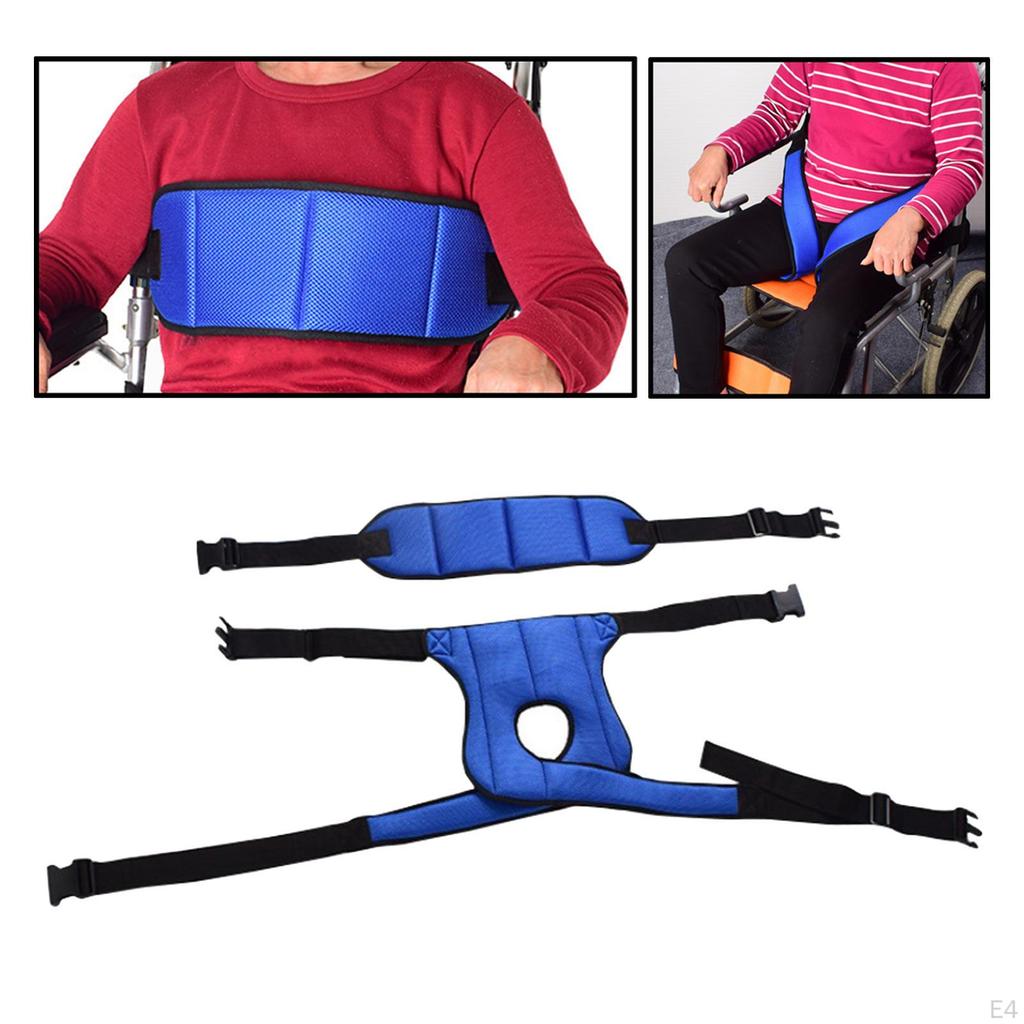 Safety Lap Belt Breathable Harness Straps for Elderly Anti-Slip Sliding Positioning Band Fall Ion