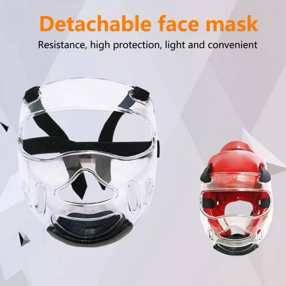 Transparent Mask Taekwondo Face Shield Detachable Taekwondo Helmet Taekwondo Mask  Face Guard