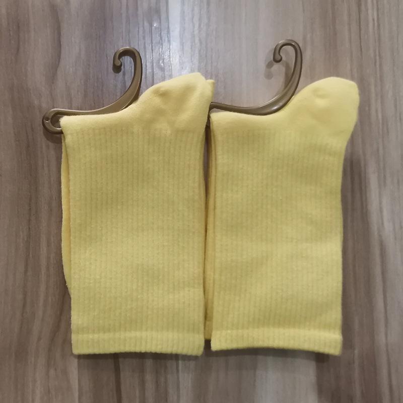 CHAOZHU Ins Fashion 40+ Colors Combed Cotton Skateboard Women Men Socks Unisex Stretch Soft 4 Seasons Fit Basic Daily Sock