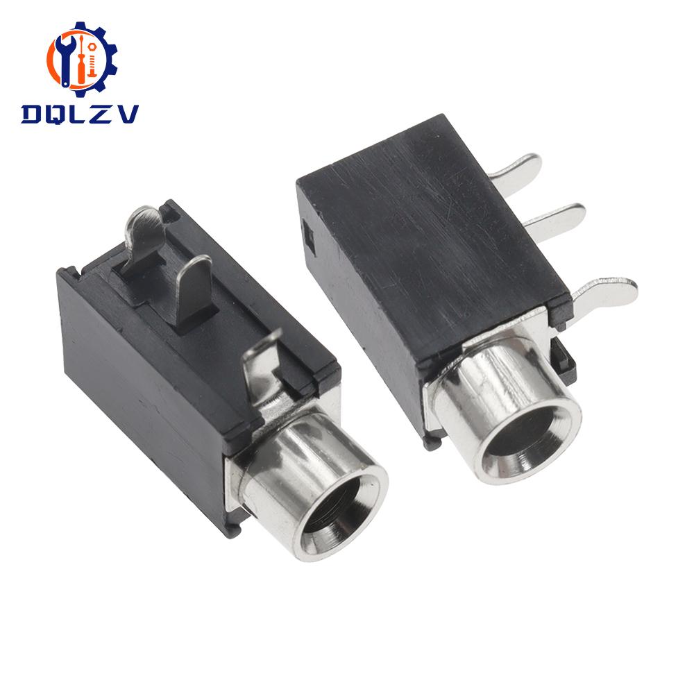 PJ-316 3,5mm Buchse 3-Pin Stecker Audio Kopfhörer Mono 3,5 mm Buchsenklemmen Leiterplattenmontage Stecker Schwarz PJ316
