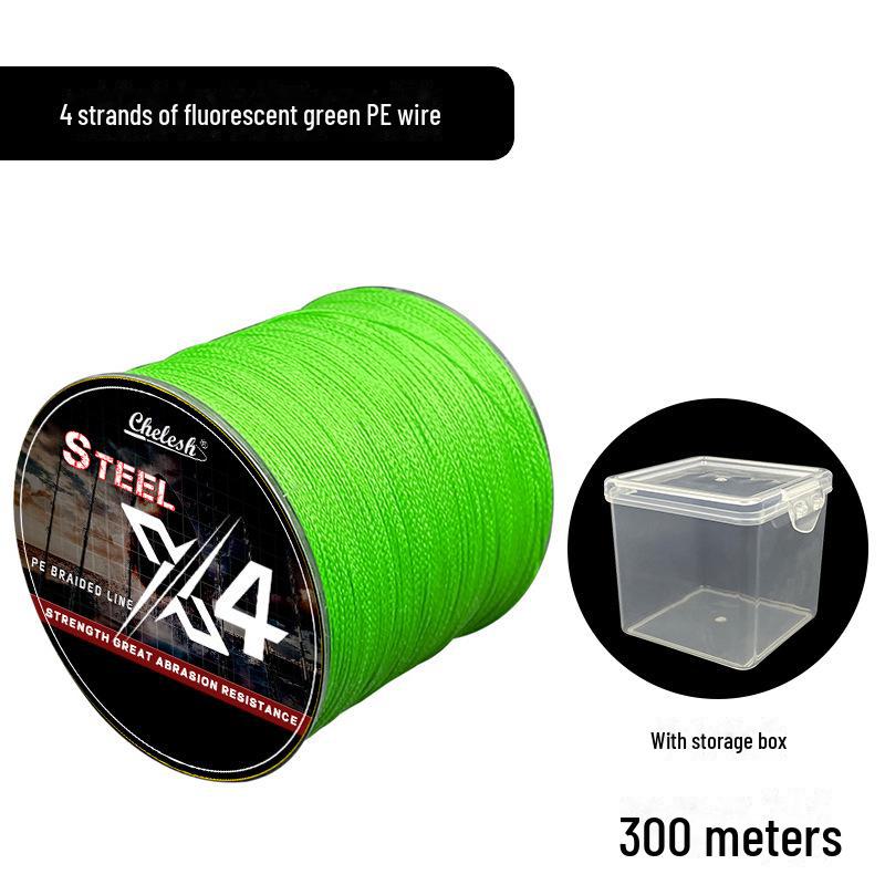 

Плетеная рыболовная леска Shihe 4-х прядная - 500 м цветной полиэтилен для сильной верховой рыбы 10.0