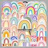 50 Rainbow Bridge INS Style Waterproof Hand-painted Stickers for Journals, Water Bottles, and Tablets