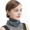 Women Floral Chiffon Ring Scarf Neck Guard False Collar Elastic Bib Wraps Travel Scarf Versatile Accessory