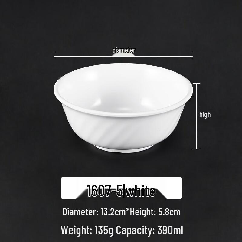 Morona White Melamine Noodle Bowl Set