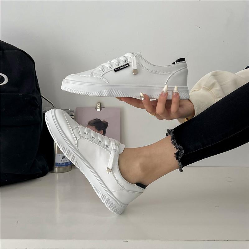 Little White Shoes Women's  Spring and Autumn Season New Korean Edition Casual Flat Shoes Board Shoes