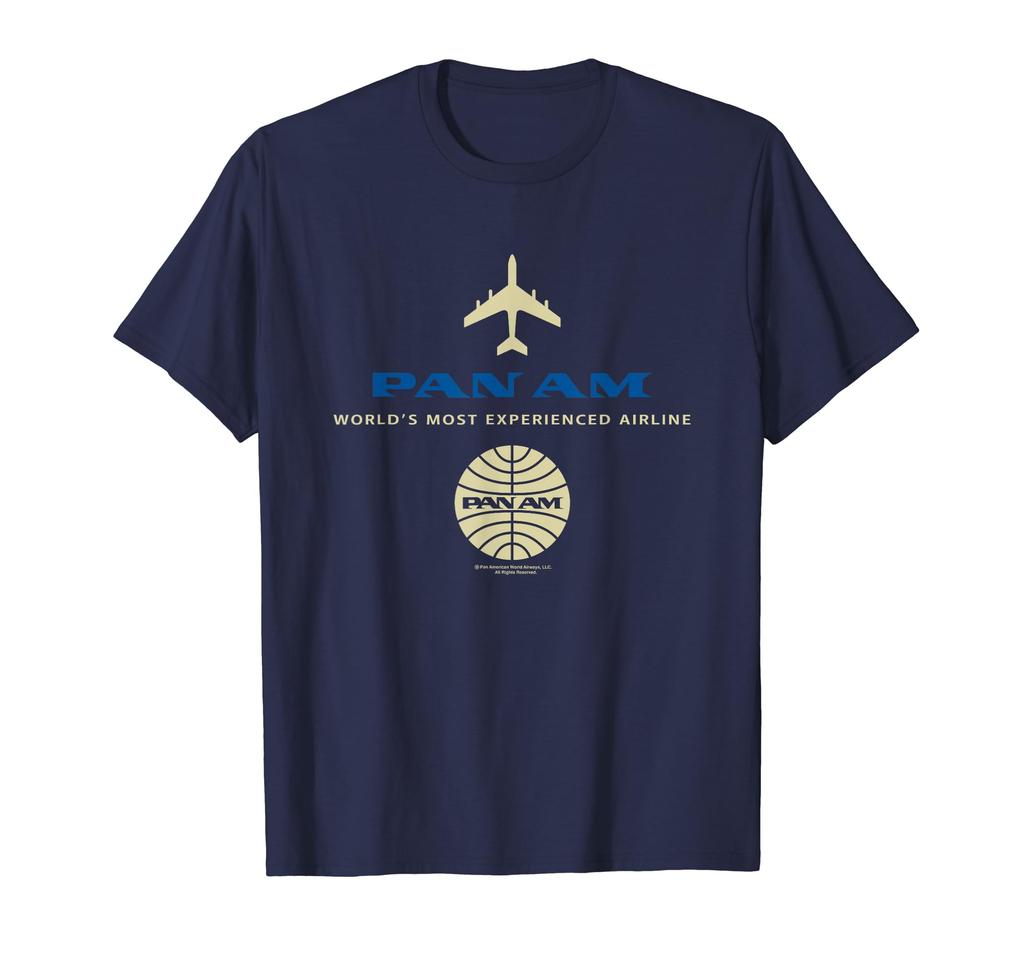 Pan Am Blue Gold Retro Logo T-Shirt