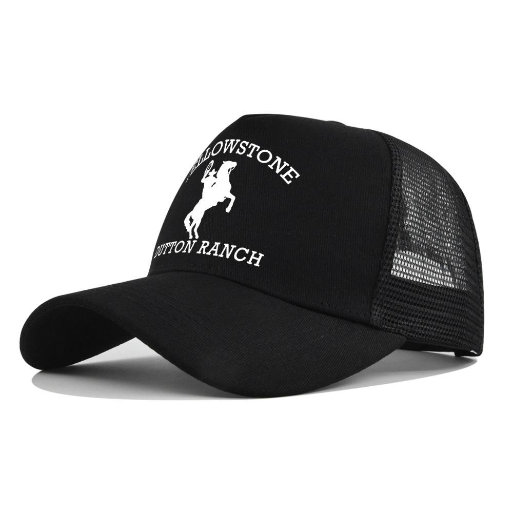 Cool Hat Women's Yellowstone Baseball Cap Silk Screen Riding Mesh Cap Peaked Cap Men's And Washed Breathable Sun Hat Cotton No Cm