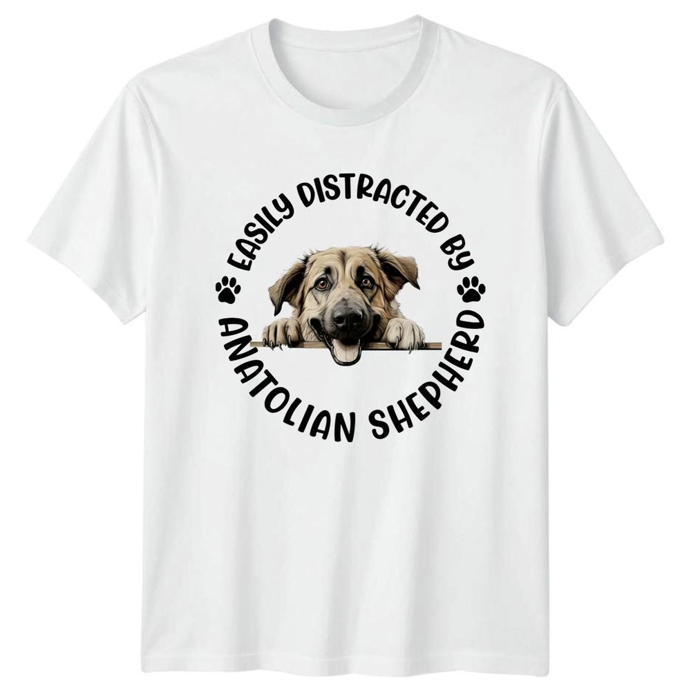 Easily Distracted By Anatolian Shepherd Dogs Unisexs TShirt Unisexs Tee Graphic Top S